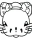 Placeholder: outline art for Hello Kitty Winking coloring page