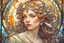 Placeholder: Stained Glass beautiful girl with jewels, pastel colors, in sunshine elegant extremely detailed very attractive beautiful dynamic lighting colourful Alphonse Mucha