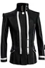 Placeholder: Men's convertible jacket from the middle with black sea jewelry and white background