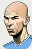 Placeholder: Zinedine Zidane French football player ,cartoon 2d