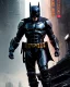 Placeholder: Detailed robotic batman , intricate details, full body portrait, keep head in frame, slight, black Japanese motif, concept art, highly detailed, digital painting, concept art, sharp focus, illustration, art by Yoji Shinkawa, WLOP and greg rutkowski and alphonse mucha and artgerm and yanjun Chen and Junji ito and Makoto Shinkai, HDR, octane render