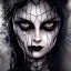 Placeholder: beautiful gothic woman with thick spiderwebs on face, dark, runny mascara, 8k, high-quality, fine-detail, intricate, sharp, crisp, digital art, detailed matte, illustration, octane render, brian froud, howard lyon, Anne Dittman, Anne Stokes, Lisa Parker, Selina French