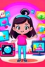 Placeholder: give me an image for and educative and informatif television programme for children between 9 & 12. The children need to be attracted to it. It must be cool not childish. All social media networks should be involved. It should show intellegnce and tiktok challenges.