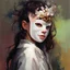 Placeholder: girl with a mask Thomas Wells Schaller