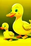 Placeholder: Acrtoon yellow mother duck