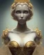 Placeholder: upper bust portrait, the queen of uncanny valley, large doll-like eyes, corset, intricate metal work crown, multiple sets of eyes on face, 8k resolution concept art, dynamic lighting, intricately detailed, hyperdetailed, beautiful, ethereal, golden hour, (extra eyes), gothic, creepy, unsettling, disfigured