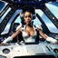 Placeholder: Rihanna piloting a starship