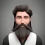 Placeholder: guy with a small beard and long hair anime style