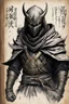 Placeholder: demon ninja, black fire magic,magic runes, ancient magi use, text description, golden cape,Sketch book, hand drawn, dark, gritty, realistic sketch, Rough sketch, mix of bold dark lines and loose lines, bold lines, on paper, turnaround character sheet,breath taking, sharp lense, professional photographie, 70mm lense, detail love, good quality, unreal engine 5, wallpaper, colerful, highly detailed, 8k, soft light, photo realistic