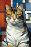 Placeholder: Partret of a cat calicó by Mondrian