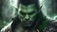 Placeholder: Photoreal close-up of lightning menacing lightning face green-skin half-orc warlock warrior in intricate tunic with lightning eyes bursting in the misty forest at night forgotten realms fantasy style by lee jeffries, otherworldly creature, in the style of fantasy movies, photorealistic, bokeh masterpiece smooth shading, ultra detailed, high resolution, cinematic, unreal 6, subtle shadows, octane render, 8k, cinema 4d, HDR, dust effect, vivid colors