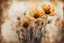 Placeholder: double exposure, merged layers, painted and burned burlap, beautiful collection of flowers, melting watercolor and black ink outlines on wet paper, soft, shading strokes, in sunshine, ethereal, otherwordly, cinematic postprocessing, bokeh, dof