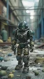 Placeholder: fallout 4, insulated armor, spacesuit, lots of small details, sci-fi movie style, on a ruined city street, overcast, photography, bokeh like f/0.8, tilt-shift lens 8k, high detail, smooth render, down-light, unreal engine