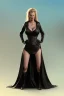 Placeholder: Kim Basinger in black leather gown, evil, villain, busty, cleavage, curvy, angry, happy, stern look. character design by cory loftis, fenghua zhong, ryohei hase, ismail inceoglu and ruan jia. unreal engine 5, artistic lighting, highly detailed, photorealistic, fantasy