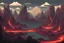 Placeholder: 2d hell landscape background for pixel game. hyper-detailed. trending on artstation. --ar 9:16