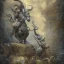 Placeholder: a Big-horn Ram warrior in navy blue and yellow battle armor, a highly detailed illustration, background of Inka jungle, realistic render, 8 k, micro detail, intricate, elegant, centered, digital painting, Artstation, smooth, sharp focus, illustration, artgerm, tomasz alen kopera, peter mohrbacher, donato giancola, joseph christian leyendecker, wlop, boris vallejo