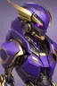 Placeholder: Cyborg, Royal purple and Gold, Combat Robot, Dangerous, Strong, Magic