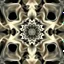 Placeholder: Mesmerizing abstract 3d visual, recursive Symmetrical structure of flowing translucent shapes, centered, soft aesthetic, negetive space.