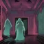 Placeholder: ghostly wraiths and smoky phantoms in a hall with broken mirrors in cinemascope colors