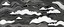 Placeholder: a series spaced curved and looping horizontal lines with paths inspired by clouds bubbles and flowers, cloud topography, whimsical cute, kawaii, black lines on white, vector lines