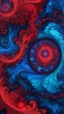 Placeholder: Red smoke, neon Blue alcohol ink swirls, trippy, beautifully lit, detailed