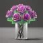 Placeholder: transparent Crystal Rose Bouquet Flower, hyper detailed