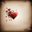 Placeholder: Romantic Hearts On Grungy Background.