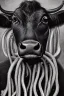 Placeholder: portrait of a cow in (H.R giger) style with lots of alien tenticles