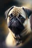 Placeholder: Portrait of a pug in the style of willem haenraets
