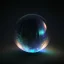 Placeholder: 3d holographic sphere shape isolated on infinite dark background, glow, glass effect, 4k.