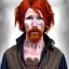 Placeholder: Portrait of Courtney Gains as a ruggedly handsome, joyful, roguish pirate, charismatic, attractive male, masculine, precisely detailed clear eyes, softly freckled face, unblemished, flawless skin; meticulously detailed multi-hued ginger carrot colored cherry fire red hair; fantasy, intricate, elegant, highly detailed, digital painting, concept art, matte, sharp focus, illustration, art by artgerm and greg rutkowski and alphonse mucha