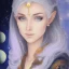 Placeholder: cosmic mage, elf, female, cosmic magic, long ears, white hair, face details, pale skin, jewellery, broad shoulders, sharp ears, cosmic clothes, cosmic eyes, ears shown, the cosmos in eyes, shining eyes, thin face, detailed ears, magical eyes, closed mouth, make up, smiling face, happy face, pointy ears