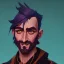 Placeholder: Portrait of a 35 year old funny warlock