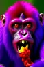 Placeholder: big purple monkey with spicy pepper in mouth