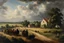 Placeholder: Celebration of the American Farm in the style of John Constable