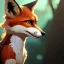 Placeholder: award winning portrait painting of a female anthropomorphic fox, (backlighting:1.4), digital painting, concept art, smooth, sharp focus, rule of thirds, intricate details, medium shot, (shallow depth of field:1.1), 4k, furry, fluffy, fursona, large tail, fluffly tail