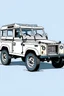 Placeholder: Outline art, full land Rover defender, cartoon style, thick lines, low details, --ar 9:11