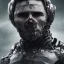 Placeholder: lionel messi champion perfect face and portrait post-apocalypse perfect cyborgs in a footbal stadium, sci-fi fantasy style, 8k,dark
