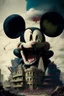 Placeholder: MICKEY MOUSE WITH ACCURATE EYES AS A HUGE GODZILLA DESTROYING BUILDINGS IN SOUTH AFFRICA