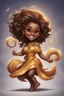 Placeholder: A fearless curvy dark-skinned airbrushed chibi swishes her lion tail excitedly, wearing a dress decorated with the Leo astrology symbol. With mane-like hair wild with curls, she smiles wide, showing off fangs. She stands arms and legs spread, steadfast as a lioness, demonstrating Leo courage and leadership.