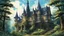 Placeholder: Beautiful vintage Victorian lovely castle in the forest in the lovely Illustration for beautiful fairy tale. Shows intricate lines and a detailed artistic style reminiscent of Yoshiyuki Sadamoto, Makoto Shinkai, and Yoji Shinkawa. With a victorian style The work should be done in watercolor and colored pencil, emphasizing the perfection and quality of the lines. A compelling, enticing image that captures the viewer's attention with its subtle, emotional details. Pictire made in pastel sofrt coll