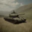 Placeholder: a 1942 tank on top of a hill