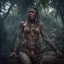 Placeholder: Behold the powerful alluring and pretty amazonic shaman woman, her body adorned with mystical tattoos, in the middle of amazonic jungle. intricate details, HDR, beautifully shot, hyperrealistic, sharp focus, 64 megapixels, perfect composition, high contrast, cinematic, atmospheric, moody