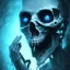 Placeholder: horror ghost blue background