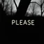 Placeholder: photograph, the word 'PLEASE' in the style of photographer Jack Moebes