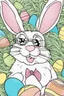 Placeholder: easter bunny coloring page for toddlers