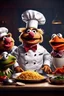 Placeholder: Friday's inspirational subject: The Muppets Swedish Chef cooking, the guests are other famous muppets. Animated, 3d , funny