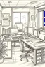 Placeholder: drawing of a work office