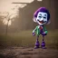 Placeholder: Joker toddler, robot, full body, tokio background, dramatic lighting, hyper realistic, unreal engine 5, 8k