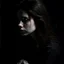 Placeholder: oil painting. woman , dark,